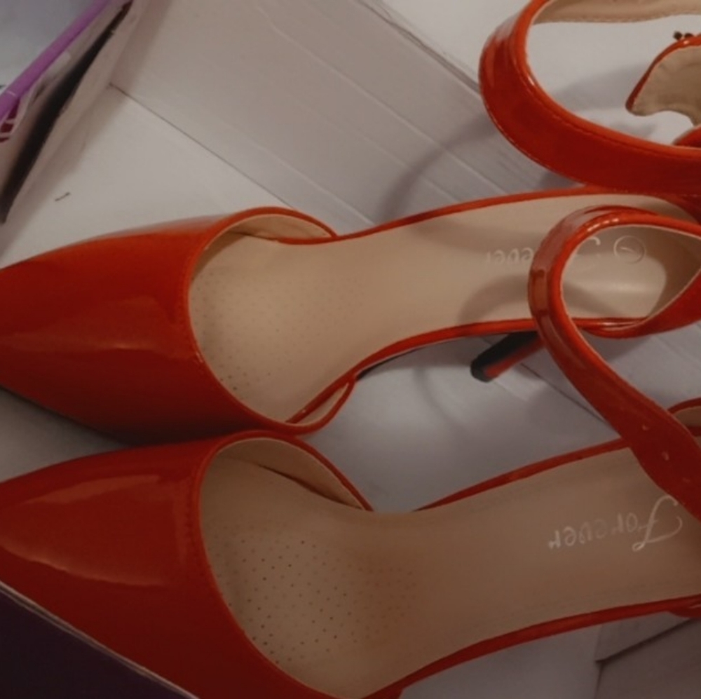 Red Stiletto pointed heels